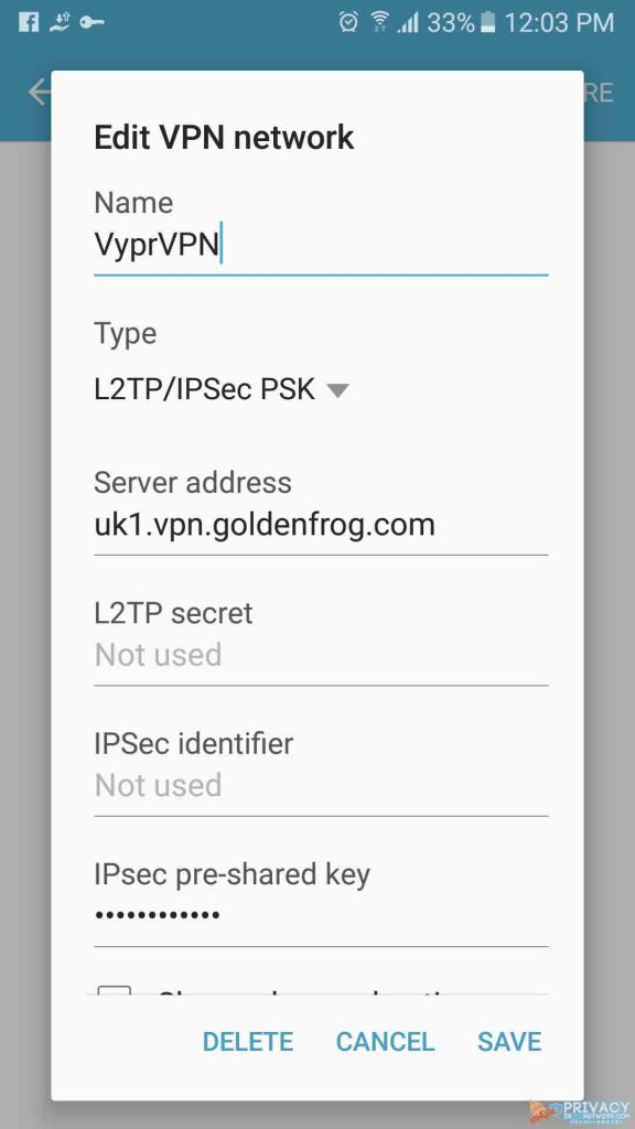 Android用手動VPNの設定4